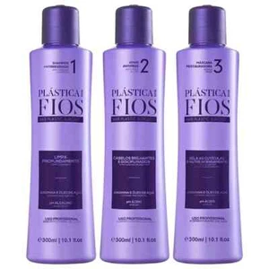 Cadiveu Plastica dos Fios Straightener Brazilian Keratin Hair Treatment 3x 300mL - Picture 1 of 5