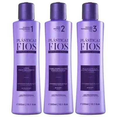 Cadiveu Plastica dos Fios Straightener Brazilian Keratin Hair Treatment 3x 300mL - Image 1 of 4