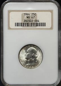 1944 Washington Quarter NGC MS-67 - Picture 1 of 4