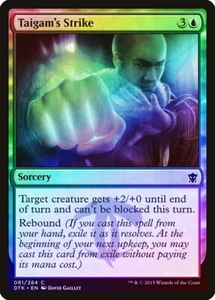 Taigam's Strike FOIL Dragons of Tarkir NM Blue Common MAGIC MTG CARD ABUGames - Picture 1 of 1