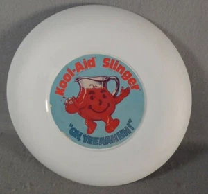 Giocattolo Kool-Aid Slinger Frisbee 1979 General Foods Corp Oh Yeah disco volante bianco - Foto 1 di 5