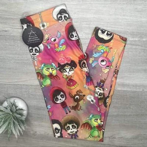 Dia De Los Muertos Print Soft Leggings - Picture 1 of 6
