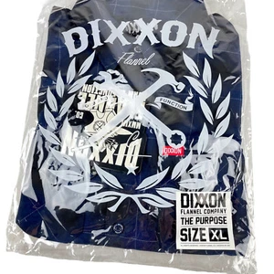 Camisa DIXXON Franela "El Propósito" Para Hombre XL Botón Cuadros Azul Negra Nueva en Caja - Imagen 1 de 9