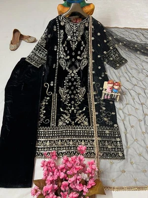 Salwar Kameez Pakistani Dress Ready To Wear Suits Indian Wedding Party Bollywood - Image 1 of 4