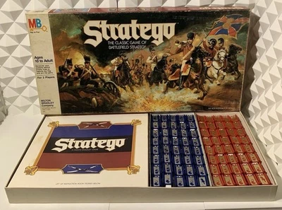 Stratego Board Game Battlefield Strategy Milton Bradley 1986 - Complete - Image 1 of 4