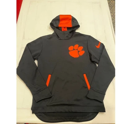 Nike Therma Fit Clemson Tigers Paw Logo Sudadera con Capucha Mujer Pequeña Negra Foto 1 de 4
