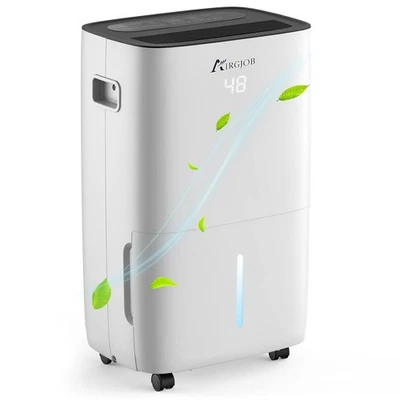 Deshumidificador Airgjob 50 pintas Energy Star con manguera de drenaje para hogar y sótano Foto 1 de 4