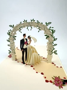 Wedding Day 3-D Pop-up Card - Picture 1 of 4