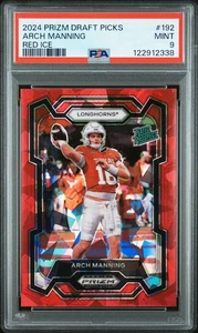 2024 Panini Prizm Draft Picks Arch Manning Red Ice Rated Prospect PSA 9 Texas - Picture 1 of 2