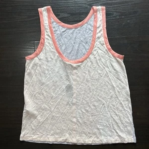 Rag & Bone Payton Linen Tank Top sz M Pale Lilia Scoop Neck/Back Sleeveless Top - Picture 1 of 9