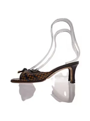 LOUIS VUITTON/Sandálias/Mulas/Tamanho 35.5/Marrom/Damier - Imagem 1 de 4