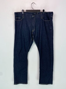 Autograph Indigo Dark Wash Jeans Straight Fit Zip Fly Smart Denim 42x31 - Picture 1 of 10
