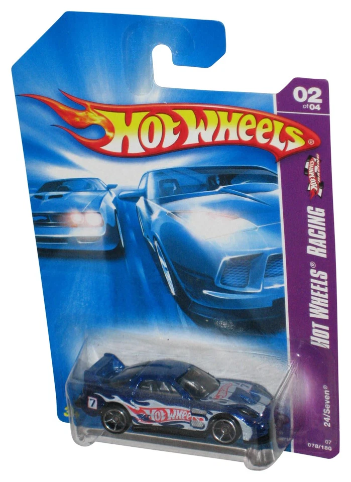 Hot Wheels Racing 02/04 (2006) Blue 24/Seven Toy Car 078/180 - Image 1 of 1