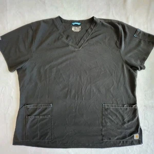 Carhartt FORCE Scrub Top size 3XL-Black V-Neck-chest 26.5"/L 28.5" - Picture 1 of 8