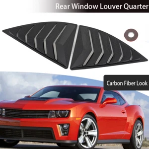 CARBON FIBER SIDE WINDOW LOUVERS SCOOP COVER VENT FOR 2010-2015 CHEVROLET CAMARO - Foto 1 di 12