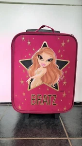 Bratz Girls 2 Wheel Pull Along Small Suitcase Holiday Hand Luggage Pink Purple - Picture 1 of 7