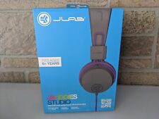 Headphones Wired JLab Audio JBuddies Studio Kids Over-Ear Graphite/Purple - New