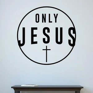 Solo Jesús Pegatina de Pared Calcomanía Cita Biblia Religiosa Cristiana Decoración del Hogar - Imagen 1 de 36