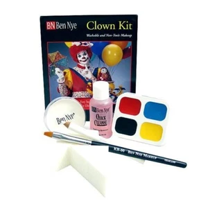 Ben Nye Clown Kit, clown white, 4 creme colors , remover, brush, sponge - Picture 1 of 1