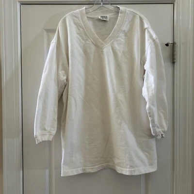 Blusa feminina IMAGE By EDIE gola V manga 3/4 gola V algodão ~ branca ~ tamanho único - Imagem 1 de 4