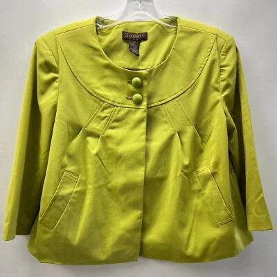 Chaqueta Bolero Chadwick's Petite Talla 10P Verde Corta Almohadillas para el Hombro Forradas Nueva Sin Etiquetas Foto 1 de 4