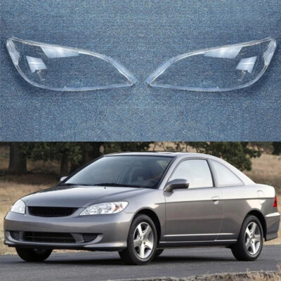 Cubierta de lente de faro lateral derecho y derecho para Honda Civic ES1 cupé/sedán 2004-2005  Foto 1 de 4