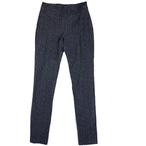 PIAZZA SEMPIONE Slim Long Pants Grey Print Sz 40 Side Zip Stretch Made In Italy - Picture 1 of 14
