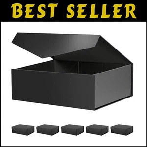 Versatile Black Gift Boxes with Magnetic Closure - 6 Pack for Every Occasion - Picture 1 of 8