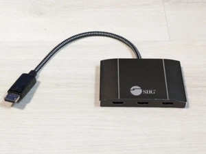 Tested Triple Monitor Adapter/DisplayPort to 3 HDMI/ SIIG CE-DP0C12-S1 - Picture 1 of 4