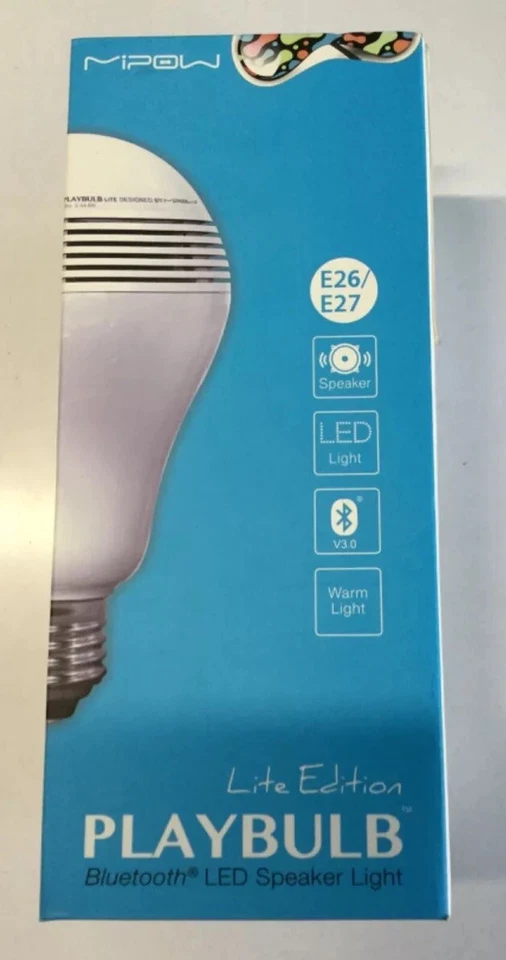 MIPOW lite edition PLAYBULB Wireless Bluetooth LED Speaker Lightbulb (E26/E27) - Image 1 of 4