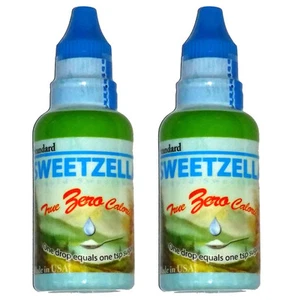 2 bottles True Zero Liquid Sucralose Sweetener 1 drop=1 tsp 800 - 1400 Servings! - Picture 1 of 2