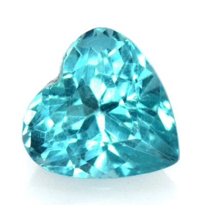 PIEDRA GEMAS RARAS NATURAL BRASIL PARAIBA COLOR AZUL APATITA 0,99 CT CORTE CORAZÓN Foto 1 de 2
