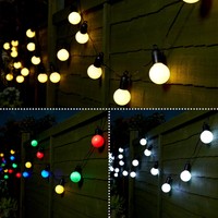 4.75m Plug In LED Party Globe Festoon String Lights | Outdoor Garden Decoration