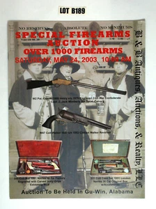 B&B Antiques Firearms Auction Catalog 2003 Book B189 - Picture 1 of 2