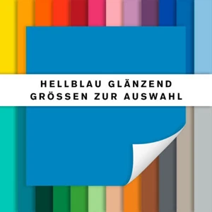 Fliesenaufkleber hellblau glänzend | Fliesensticker Küche Bad | alle Größen - Bild 1 von 1