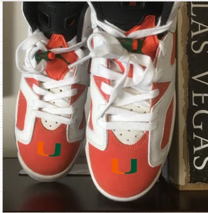 Nike Air Jordan Retro 6 Gatorade Like Mike White Orange Miami Hurricanes - Picture 1 of 8