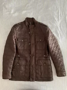 Hugo Boss Auswahl maßgeschneiderte Linie braun gesteppte Jacke groß 38R 48R Mantel Cargo - Bild 1 von 15