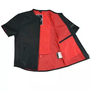 Herren Motorrad Leder Kutte Biker Motorrad Leder Weste Biker Motorrad Leder Hemd - Bild 1 von 5