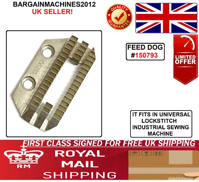 BROTHER/JUKI LOCKSTITCH HEAVY FEED DOG150793001C INDUSTRIAL SEWING MACHINE PART  - Image 1 of 4