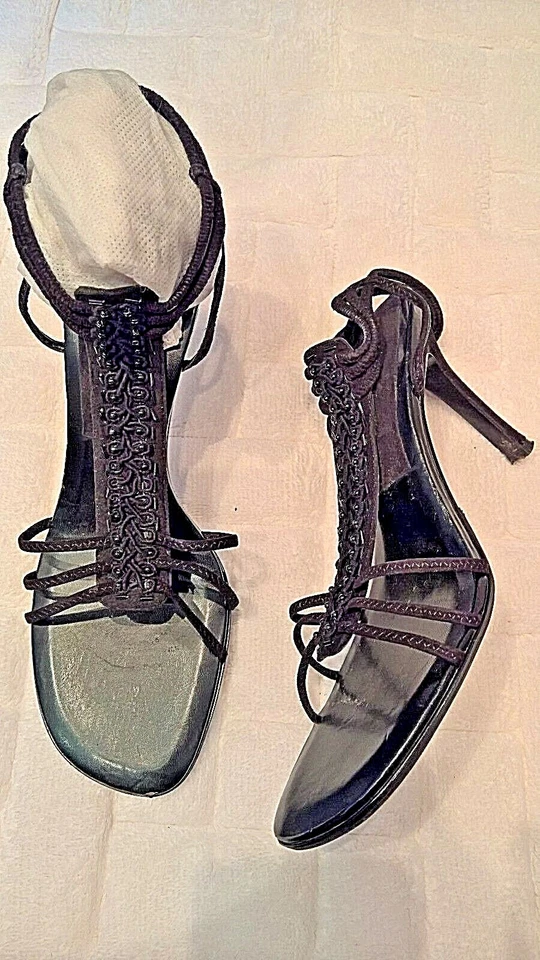 Black ankle strap bead shoe  - Image 1 of 1