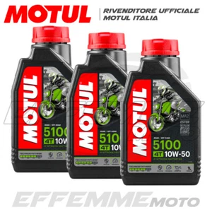 MOTUL 5100 10W50 MA2 SINTETICO 3 Litri olio motore 4T Moto Quad Atv Scooter - Foto 1 di 1