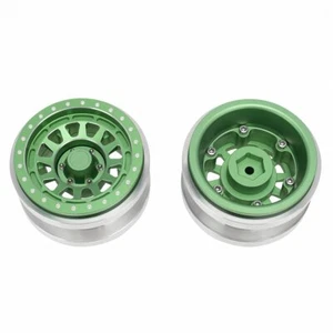 2PCS Aluminum 2.9" Bead Lock Wheel Rim For 1/6 Axial SCX6 Jeep Wrangler RC Cars - Picture 1 of 17