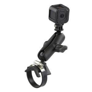 Montaje de abrazadera de riel de yugo RAM con adaptador de cámara GoPro - también se adapta a otras cámaras de acción - Imagen 1 de 2