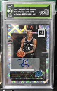 2023 Donruss #209 Jeremy Sochan Rates Rookie Auto Holo Frame Laser 50/75! - Picture 1 of 2
