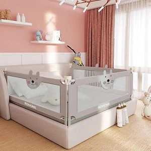 82.6" Bed Rails for Toddlers Kids Bed Guardrail, Vertical Lifting Collapsible... - Picture 1 of 8