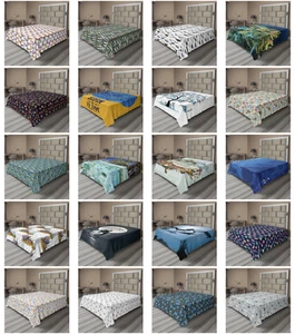 Ambesonne Underwater Flat Sheet Top Sheet Decorative Bedding 6 Sizes - Picture 1 of 37