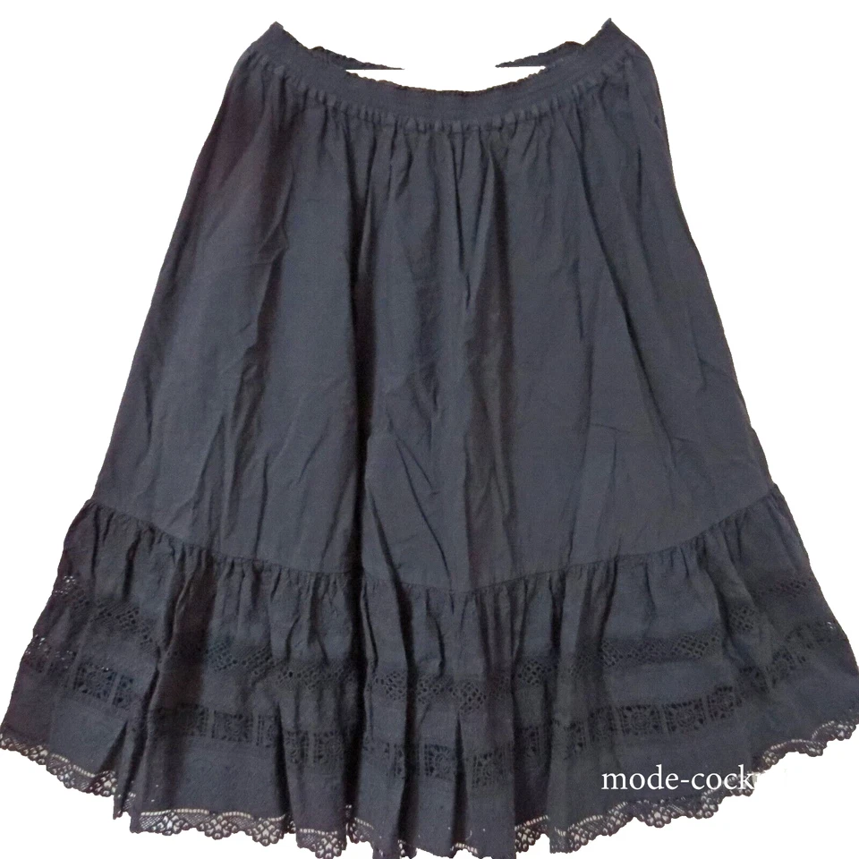 PRIVATSACHEN toller Rock MASSIEG Geräuschebaumwolle + Spitze 46-48-50 (2) grau - Bild 1 von 3