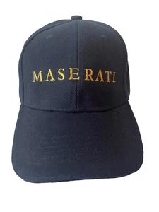 Maserati Baseball cap in Blue And Gold Embroidery. - Picture 1 of 3