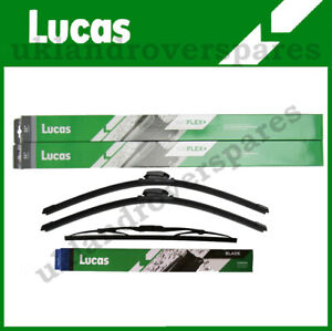 LAND ROVER DISCOVERY 4 FRONT & REAR WIPER BLADES OEM LUCAS (AIRFLEX+) BLADES