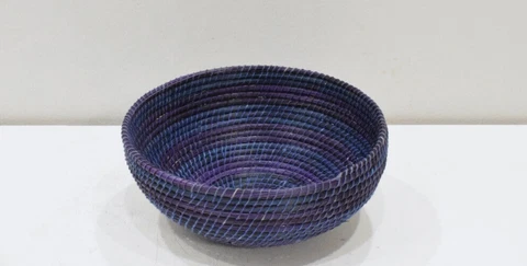 African Lesotho Blue Woven Basket South Africa Cover